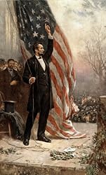 Abraham Lincoln and the Flag - Portrait Created ca. 1909 - Photographic Print from the Library of Congress Collection