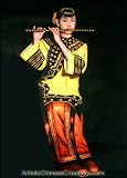 Chinese Art / Oriental Art / Chinese Oil Painting - Maiden Playing Flute
