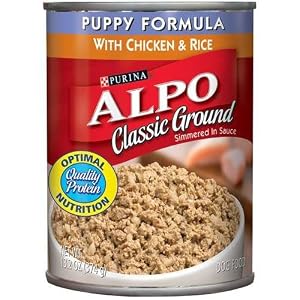 Alpo Puppy Food, Classic Ground with Chicken and Rice, 13.2 oz (Pack of 24)