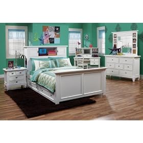 Belmar White 4 Pc Full Bookcase Bedroom