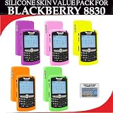 Silicone Skin 5 pc. Value Pack for your Blackberry 8830 (Purple, Light Pink, Yellow, Orange, Green) Bonus DBRoth Microfiber Cleaning Cloth Included