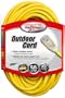 Coleman Cable 02588 12/3 Vinyl Outdoor Extension Cord with Lighted End, 50-Foot