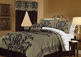 7Pcs Queen Charity Gate Bedding Comforter Set Chocolate