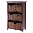 Milan 6pc Cabinet/Shelf and Baskets; Shelf, One Basket, 4 Small Baskets; 3 cartons By Winsome Furniture