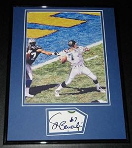 Signed Steve Beuerlein Photo - Framed 11x14 Display - Autographed NFL Photos