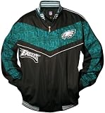 Mtc Marketing NFL Men's Philadelphia Eagles Lateral Track Jacket, Black/Green, Small