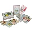 Cavallini Holiday Birds Set: 36 gift tags and 12 glitter postcards in keepsake tins