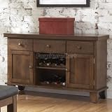 Kirtland Casual Warm Oak Wood Storage Server By Homelegance