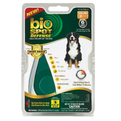 pets smart grooming:Bio Spot Defense Smart Shield Applicator Spot on Flea and Tick for Extra Large Dogs, 6-Month