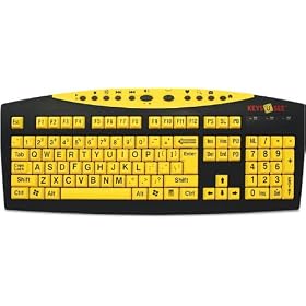 Keys-U-See Large Print Keyboard - Yellow Keys with Black Print