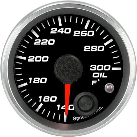 Speedhut 2-1/16" Oil Temp Gauge 140-300F (w/ warning)
