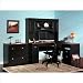Bush Furniture Fairview L-Shaped Wood Home Office Set in Black
