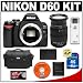 Nikon D60 Digital SLR Camera & 18-200mm HSM Optical Stabilizer Zoom Lens + 16GB Card + EN-EL9 Battery + Nikon Case + Cameta Bonus Accessory Kit