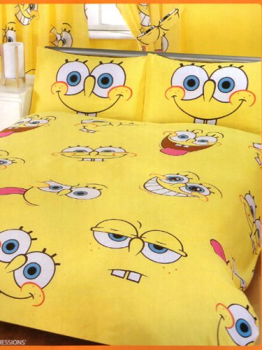 CharacterWorld Spongebob Expressions Rotary Duvet Set, Double