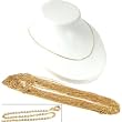 Cable Chains Gold Plated 18" 36Pcs