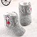 Voberry? Baby Girls Knit Soft Fur Winter Warm Snow Boots Heart Button Crib Shoes (6-12 months)