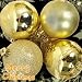 4 pcs Xmas CHRISTMAS TREE Hanging items Decor Mixed Pattern Gold
