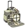 Hamptons Deluxe Picnic Cooler For Four w/ Wheels