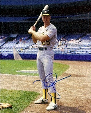 Autographed/Hand Signed 8x10 Photo Mark Mcgwire Oakland A's