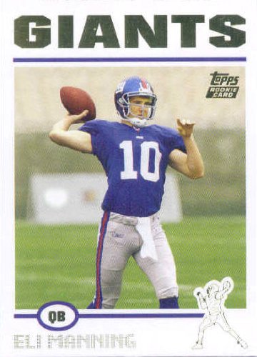 2004 Topps # 350 Eli Manning Rookie Card New York Giants Football Card - Great Card in a Protective Display Case - SUPER BOWL MVP!