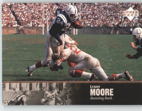 1997 Upper Deck Legends Football Card # 19 Lenny Moore - Baltimore Colts - NFL Trading Card in Screw Down Case