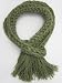 Handmade Scarf in Artisan Pure Mohair Yarn - Soothing Olive Green (100% Braided by Hand)