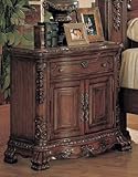 YT Furniture KL6303N - Kelsey Night Stand with Marble Top (Cherry)