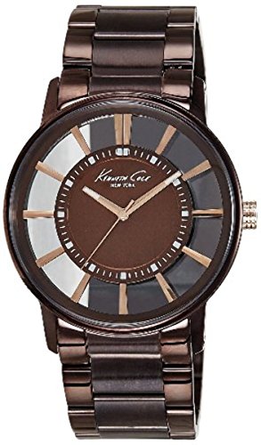 Kenneth Cole New York Men's KC9047 Transparent Clear Brown Ion-Plating Round Watch