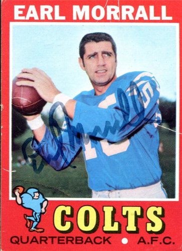 Earl Morrall Autographed/Hand Signed 1971 Topps Card