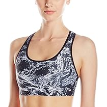 Champion Women's Absolute Bra Printed, Black Splish Splash/Black, X-Small

