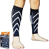 Meister Graduated 20-25mmHg Compression Running Leg Sleeves for Shin Splints (Pair)