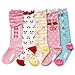 KF Baby Girl Cozy Soft Knee High Socks [Set of 5 Pairs]