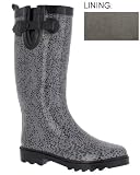 Capelli New York Shiny Mosaic Animal Ladies Tall Sporty Body Rubber Rain Boot