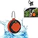 iNINJA(TM)Waterproof Bluetooth Speaker V4.0,Outdoor & Indoor Portable Shower Speaker Built-In Rechargeable Battery with Holder for Bicycles,Backpacks-Color:Orange
