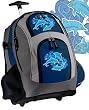 DOLPHIN Rolling Backpack Deluxe Navy Dolphins - Backpacks Bags with Wheels or School Trolley Carry-On Bags - Unique Gifts