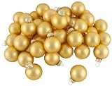 Club Pack Of 120 Matte Light Gold Glass Ball Christmas Ornaments 1.25
