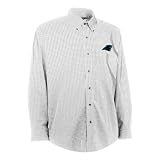 NFL Men's Carolina Panthers Esteem Woven Dress Shirt (White/Grey, XX-Large)