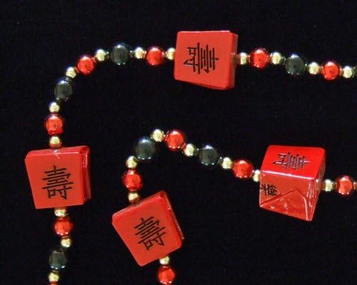 Four Chinese Take Out Box Beads Necklace New Orleans Mardi Gras Cajun Carnival Festival