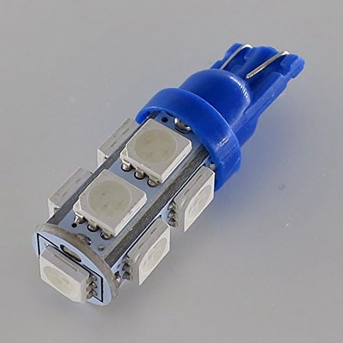 SmartLive 10 pcs pack Blue Car LED Light Bulb T10 Wedge Type for W5W 194 168 2825 bulb Helogen Xenon Replacement used for singal light,trunk light,dashboard light,packing light