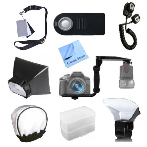 Best Value Polished Series Flash Accessory Kit for Nikon SB-910 Speedlight Shoe Mount Sign: Includes Flash Rotating Bracket, Off Camera Shoe Twine, Wireless Remote, Soft Box Diffuser, Elderly Card Set, Bounce Diffuser, Pocket Bouncer, Smooth as a baby's b