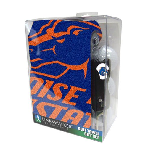 Boise State Broncos Ncaa Jacquard Golf Towel Gift Pack W/ Balls Repair Tool Marker