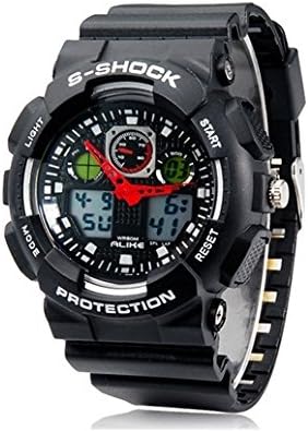 Ak1055 Round Dial Al35 Movement 50m Waterproof Diving Wrist Watch with TPU Rubber Strap &amp; Red Pointer (White) M.