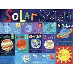 Oopsy Daisy Counting Planets 40x30 Canvas Art Image Wrap by 