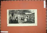 Pique-nique 1857 de Musique d'Arbres de Personnes de Vacances de Village Marshall Image du produit