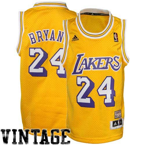 Adidas Los Angeles Lakers Kobe Bryant Youth (Sizes 8-20) Hardwood Classic Nights Swingman Jersey Large