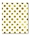 Bundle - Kate Spade File Folders Set of 6 (Gold Dots) and Kate Spade Spiral Notebook (Gold Dots)