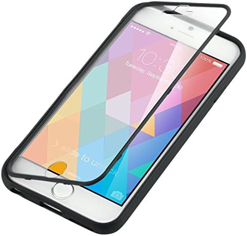 Mostick Premium Full Housing Cover Case for Apple iPhone6 4.7'' with Front and Back Protection and Built in Screen Protector (Black)