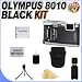 Olympus Stylus Tough-8010 14MP Digital Camera w/ 5x Optical Zoom (Black) + Extended Life LI50B Battery + Deluxe Case w/Strap + USB Card Reader + Accessory Saver Bundle!