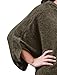Allegra K Women Winter Half Batwing Sleeve Knitting Hooded Shirt