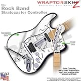 Chrome Drip on White WraptorSkinz Skin fits Rock Band Stratocaster Guitar f ....